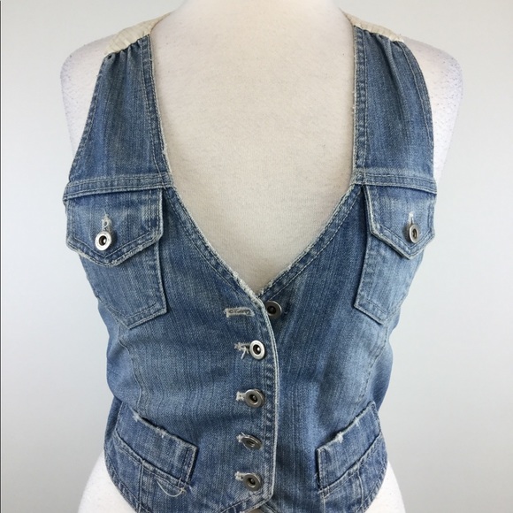 Mary Jane Blue Jeans Vest Size S - Picture 1 of 4